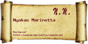 Nyakas Marinetta névjegykártya